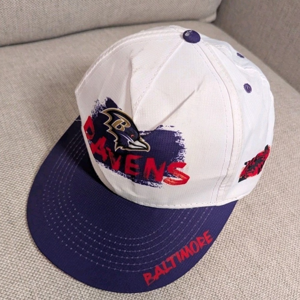 Baltimore Ravens Maryland Pride Red &‎ Purple Adjustable Ball Cap Hat 2022 SGA